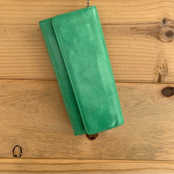 HOBO Bags Hobo International Green Genuine Leather Sadie Tri Fold